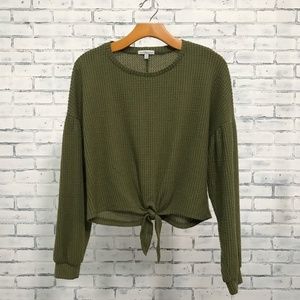 Green Long-sleeve Blouse